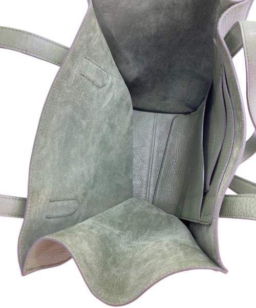 HIROFU（ヒロフ）HIROFU (ヒロフ) ヌーボラレザートートバッグ グリーンの古着・服飾アイテム