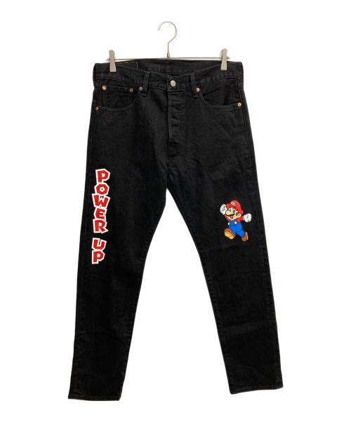 LEVI'S（リーバイス）LEVI'S (リーバイス) SUPER MARIO (スーパーマリオ) スーパーマリオコラボ501デニムパンツ ブラック サイズ:W33の古着・服飾アイテム