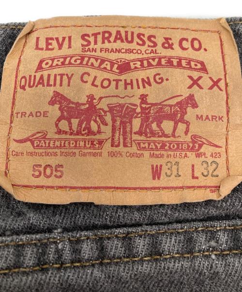 LEVI'S（リーバイス）LEVI'S (リーバイス) 先染め505デニムパンツ ブラック サイズ: 78.5cm (W31)の古着・服飾アイテム