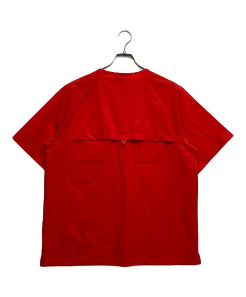 WILD THINGS（ワイルドシングス）WILD THINGS (ワイルドシングス) ELASTICナイロン半袖シャツ レッド サイズ:Sの古着・服飾アイテム