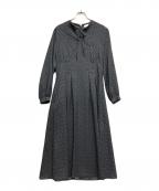 BALLSEYボールジィ）の古着「クレセントムーンプリント ボウタイワンピース」｜ネイビー