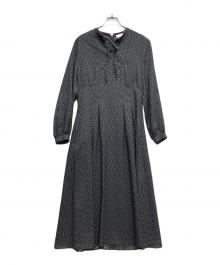BALLSEY（ボールジィ）の古着「クレセントムーンプリント ボウタイワンピース」｜ネイビー
