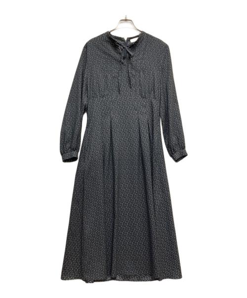BALLSEY（ボールジィ）BALLSEY (ボールジィ) クレセントムーンプリント ボウタイワンピース ネイビー サイズ:34の古着・服飾アイテム