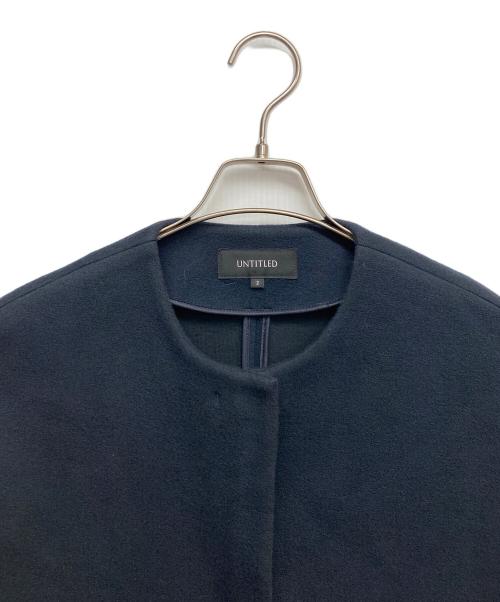 UNTITLED（アンタイトル）UNTITLED (アンタイトル) ノーカラージャケット ネイビー サイズ:2の古着・服飾アイテム