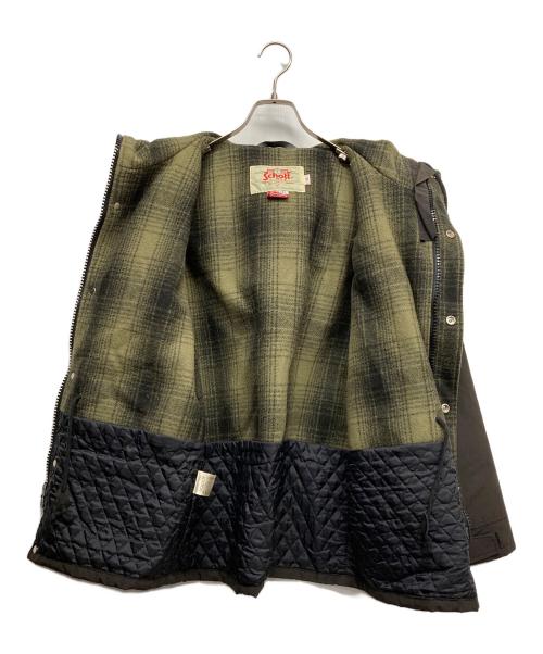 Schott（ショット）Schott (ショット) LEATHER YOKE MOUNTAIN JACKET ブラック サイズ:Sの古着・服飾アイテム