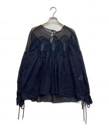 Chloe（クロエ）の古着「メダリオンブラウス」｜ネイビー