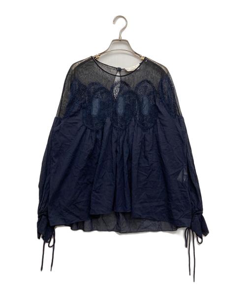 Chloe（クロエ）Chloe (クロエ) メダリオンブラウス ネイビー サイズ:38の古着・服飾アイテム