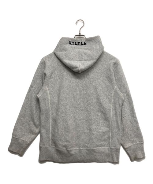 Champion（チャンピオン）Champion (チャンピオン) stussy (ステューシー) ロゴリバースウィーブパーカー グレー サイズ:Lの古着・服飾アイテム