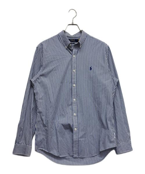 POLO RALPH LAUREN（ポロ・ラルフローレン）POLO RALPH LAUREN (ポロ・ラルフローレン) ストライプシャツ ブルー サイズ:Lの古着・服飾アイテム
