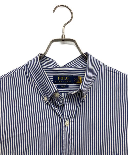 POLO RALPH LAUREN（ポロ・ラルフローレン）POLO RALPH LAUREN (ポロ・ラルフローレン) ストライプシャツ ブルー サイズ:Lの古着・服飾アイテム