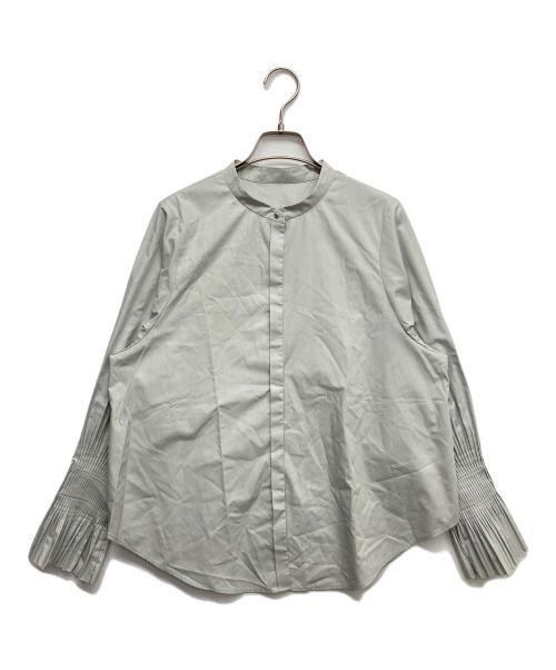 Rouge vif（ルージュヴィフ）Rouge vif (ルージュヴィフ) 袖フリルブラウス ブルー サイズ:無しの古着・服飾アイテム