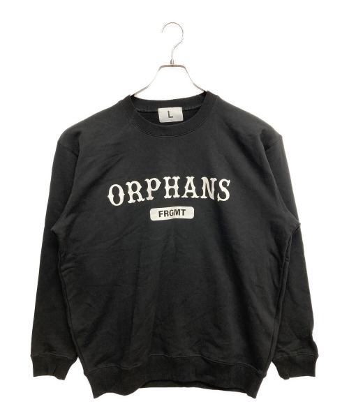 FRAGMENTS（フラグメント）FRAGMENTS (フラグメント) M.LEAGUE ORPHANS プリントスウェット ブラック サイズ:Lの古着・服飾アイテム