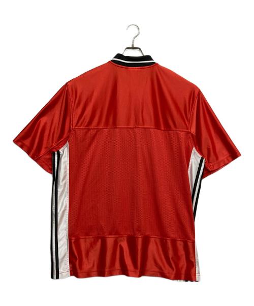 adidas（アディダス）adidas (アディダス) ゲームスナップtシャツ レッド サイズ:Lの古着・服飾アイテム