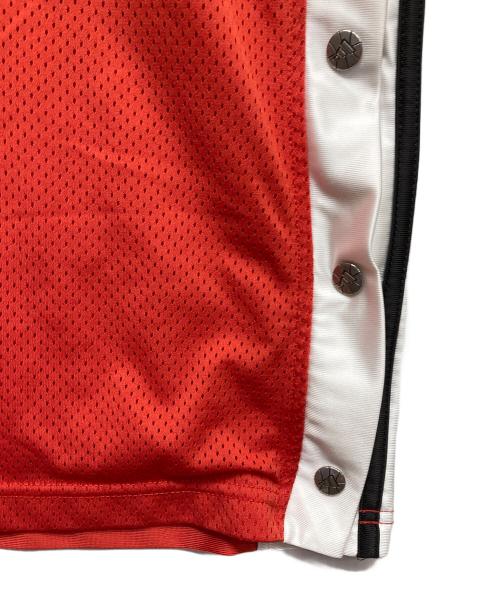 adidas（アディダス）adidas (アディダス) ゲームスナップtシャツ レッド サイズ:Lの古着・服飾アイテム
