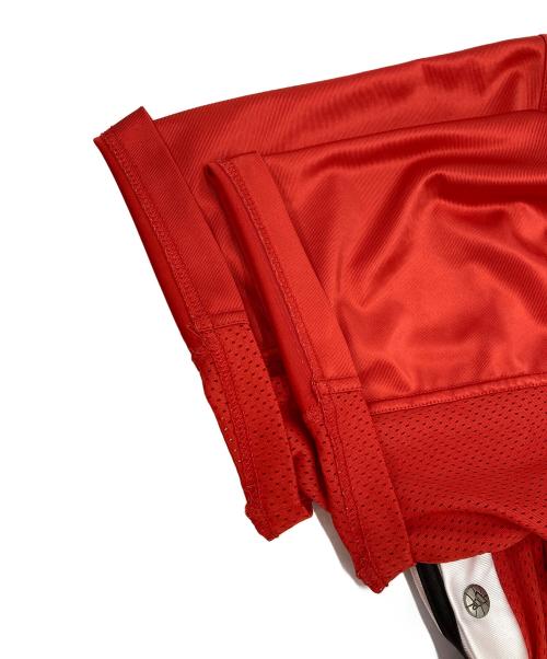 adidas（アディダス）adidas (アディダス) ゲームスナップtシャツ レッド サイズ:Lの古着・服飾アイテム