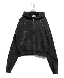 WLNEXT（ダブルエルネクスト）の古着「グランジ ラメビーンズパーカー」｜ブラック