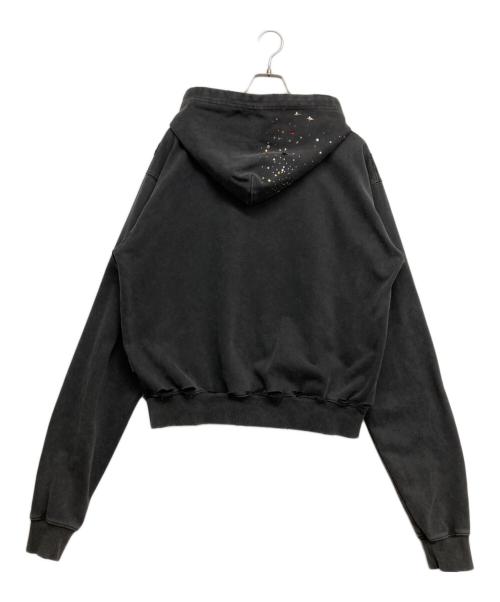 WLNEXT（ダブルエルネクスト）WLNEXT (ダブルエルネクスト) グランジ ラメビーンズパーカー ブラック サイズ:XLの古着・服飾アイテム