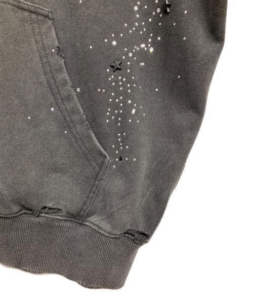 WLNEXT（ダブルエルネクスト）WLNEXT (ダブルエルネクスト) グランジ ラメビーンズパーカー ブラック サイズ:XLの古着・服飾アイテム