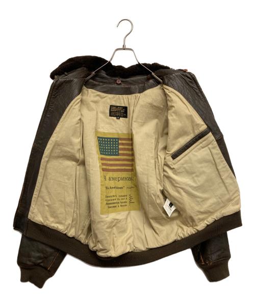 U.S.NAVY（ユーエスネイビー）U.S.NAVY (ユーエスネイビー) g-1ジャケット ブラウン サイズ:Mの古着・服飾アイテム