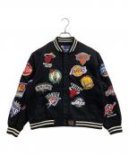 JH Designジェイエイチデザイン）の古着「NBAワッペンスタジャン」｜ブラック