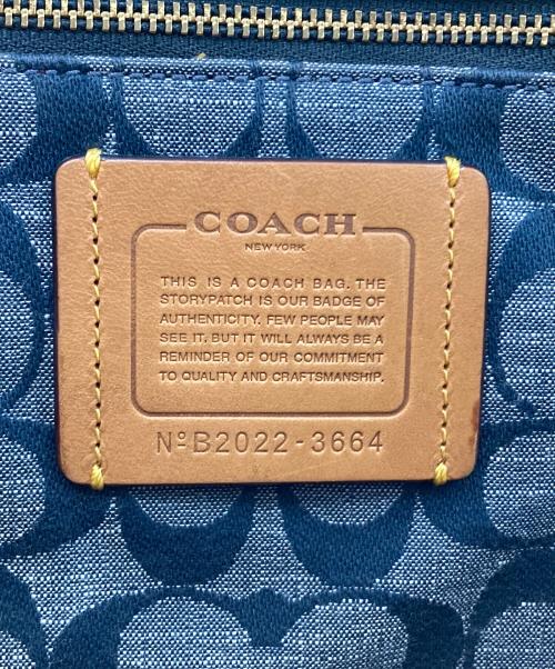 COACH（コーチ）COACH (コーチ) シグネチャー2WAYバッグ ネイビーの古着・服飾アイテム
