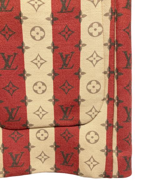 LOUIS VUITTON（ルイ ヴィトン）LOUIS VUITTON (ルイ ヴィトン) NIGO (二ゴー) モノグラムトランクストライプポケットジャケット レッド サイズ:48の古着・服飾アイテム