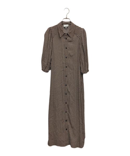 GANNI（ガニー）Ganni (ガニー) ブラウスワンピース ブラウン サイズ:36の古着・服飾アイテム