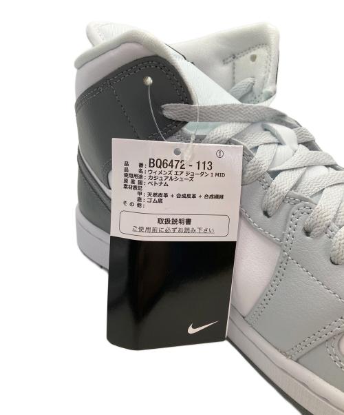 NIKE（ナイキ）NIKE (ナイキ) エア ジョーダン 1 ミッド グレー×ホワイト サイズ:28.5 未使用品の古着・服飾アイテム