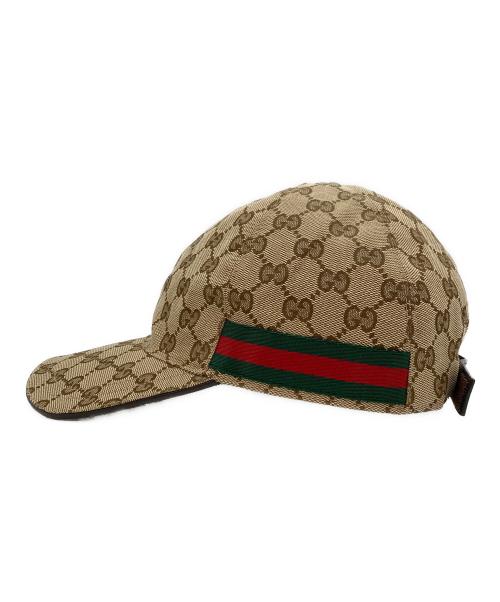 GUCCI（グッチ）GUCCI (グッチ) ベースボールキャップ ブラウン サイズ:59㎝の古着・服飾アイテム