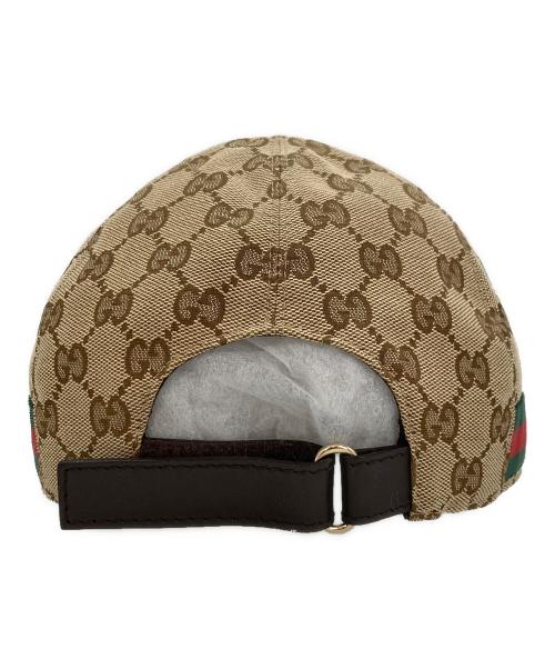 GUCCI（グッチ）GUCCI (グッチ) ベースボールキャップ ブラウン サイズ:59㎝の古着・服飾アイテム