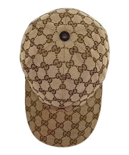 GUCCI（グッチ）GUCCI (グッチ) ベースボールキャップ ブラウン サイズ:59㎝の古着・服飾アイテム