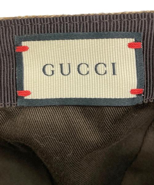 GUCCI（グッチ）GUCCI (グッチ) ベースボールキャップ ブラウン サイズ:59㎝の古着・服飾アイテム
