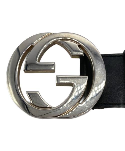 GUCCI（グッチ）GUCCI (グッチ) シェリーラインインターロッキングGバックルベルト グリーンの古着・服飾アイテム