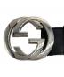 GUCCI (グッチ) シェリーラインインターロッキングGバックルベルト グリーン：18000円