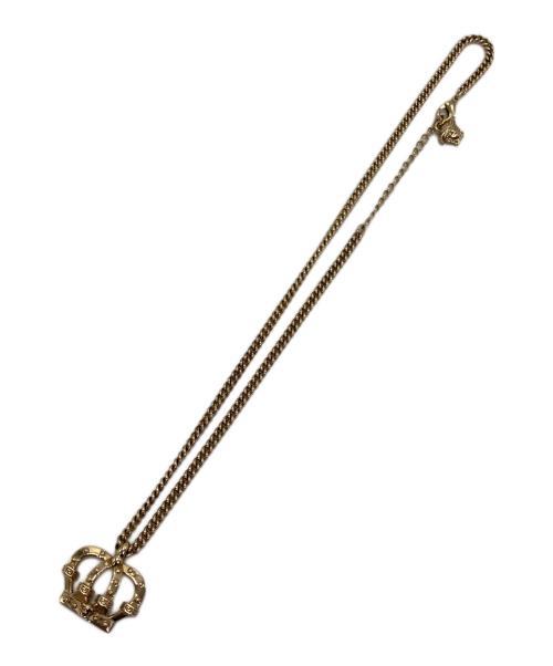 VERSACE（ヴェルサーチェ）VERSACE (ヴェルサーチェ) クラウンネックレス ゴールドの古着・服飾アイテム