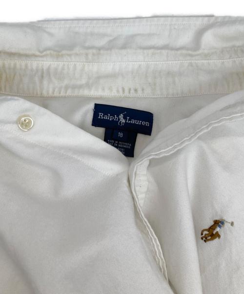 RALPH LAUREN（ラルフローレン）RALPH LAUREN (ラルフローレン) ボタンダウンシャツ ホワイト サイズ:18の古着・服飾アイテム