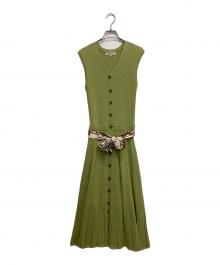 Apuweiser-riche（アプワイザーリッシェ）の古着「ノースリーブワンピース」｜グリーン