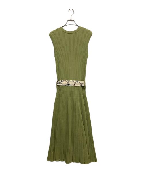 Apuweiser-riche（アプワイザーリッシェ）Apuweiser-riche (アプワイザーリッシェ) ノースリーブワンピース グリーン サイズ:2の古着・服飾アイテム