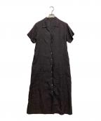 BEAUTY&YOUTHビューティーアンドユース）の古着「オープンカラー シャツワンピース」｜ブラック