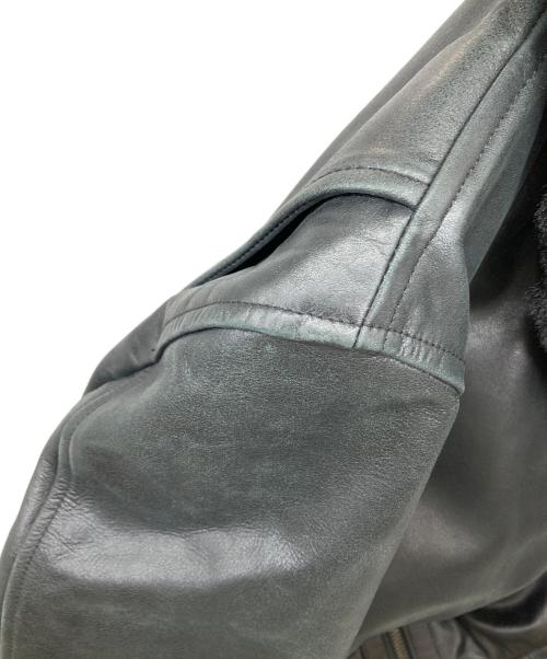Denham（デンハム）Denham (デンハム) A-2レザージャケット ブラック サイズ:Lの古着・服飾アイテム