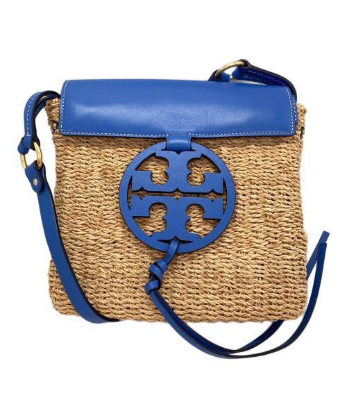 TORY BURCH（トリーバーチ）TORY BURCH (トリーバーチ) Miller Straw Crossbody/ショルダーバッグ ブルーの古着・服飾アイテム