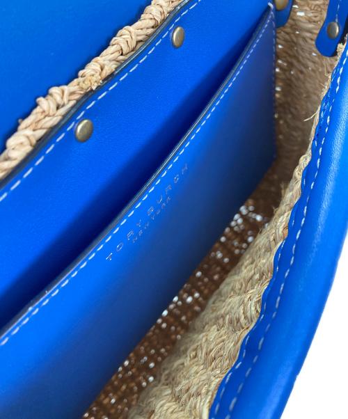 TORY BURCH（トリーバーチ）TORY BURCH (トリーバーチ) Miller Straw Crossbody/ショルダーバッグ ブルーの古着・服飾アイテム