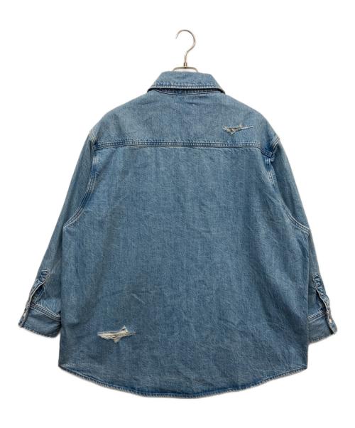upper hights（アッパーハイツ）upper hights (アッパーハイツ) ダメージ加工デニムシャツ ブルー サイズ:1の古着・服飾アイテム