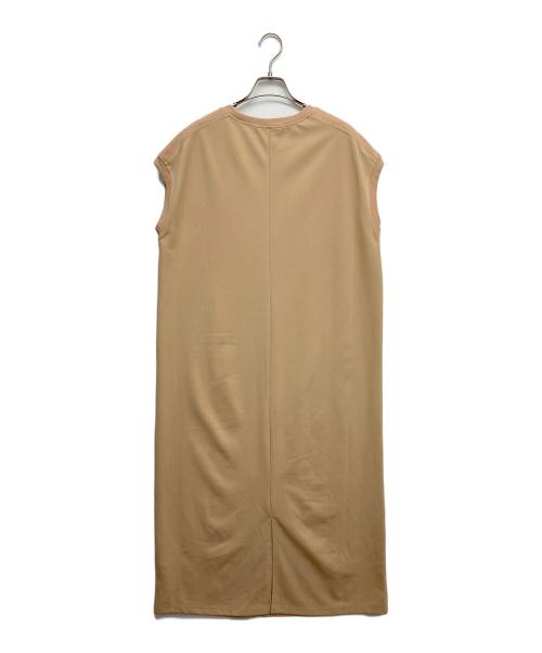 nano・universe（ナノ・ユニバース）nano・universe (ナノ・ユニバース) 胸ポケットノースリーブワンピース ベージュ サイズ:Fの古着・服飾アイテム