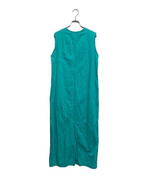 IENA（イエナ）IENA (イエナ) 綿麻サテンIラインワンピース グリーン サイズ:38の古着・服飾アイテム
