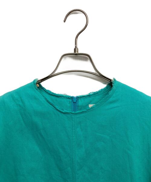 IENA（イエナ）IENA (イエナ) 綿麻サテンIラインワンピース グリーン サイズ:38の古着・服飾アイテム
