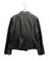 LAUREN RALPH LAUREN (ローレンラルフローレン) ラムレザーシングルライダースジャケット ブラック サイズ:M：17000円