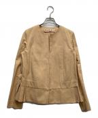 MARNIマルニ）の古着「ノーカラージャケット」｜イエロー