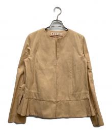 MARNI（マルニ）の古着「ノーカラージャケット」｜イエロー