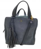 TORY BURCHトリーバーチ）の古着「SATCHEL スエードバッグ」｜ネイビー